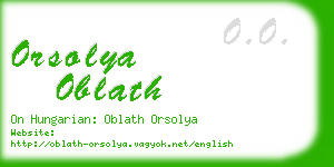 orsolya oblath business card